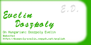 evelin doszpoly business card